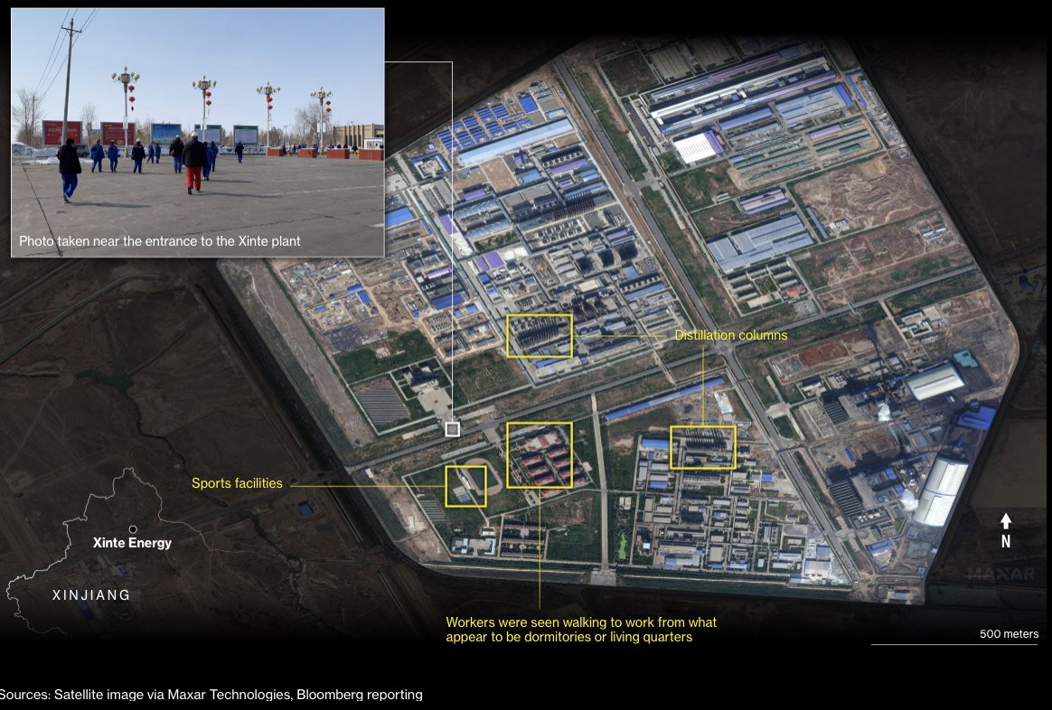 Even with outside researchers and  @climate reporters door-knocking at factories, the truth is clear: China doesn't want the world to see how polysilicon is made. The solar surge that's one of the best hopes against warming remains cloaked in secrecy.  https://www.bloomberg.com/graphics/2021-xinjiang-solar/