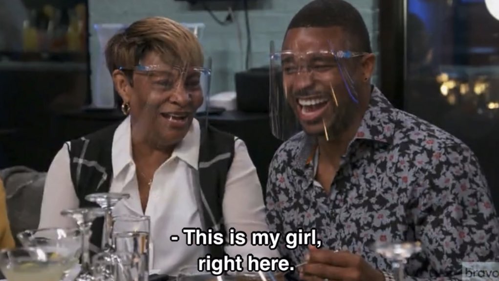 facesbybravo's tweet photo. FINALLY! I’m so glad #TampaGate was solved. Obvi, he was there with Aunt Nora #RHOA https://t.co/2j3fLcf5Fn