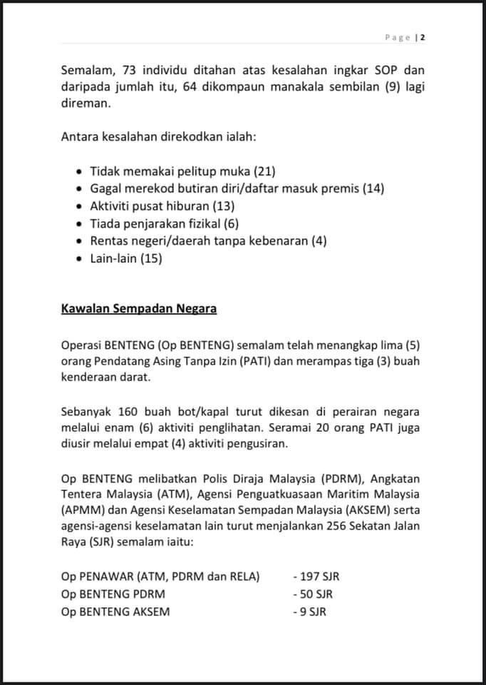 JPenerangan's tweet photo. Kenyataan Media Menteri Kanan Pertahanan Mengenai Perintah Kawalan Pergerakan Bersyarat (PKPB) dan Perintah Kawalan Pergerakan Pemulihan (PKPP) (13 April 2021)

Sumber : KEMENTERIAN PERTAHANAN MALAYSIA

#COVID19
#KitaTeguhKitaMenang
#KomunikasiKita
#JabatanPenerangan https://t.co/vZoHpf5Yst