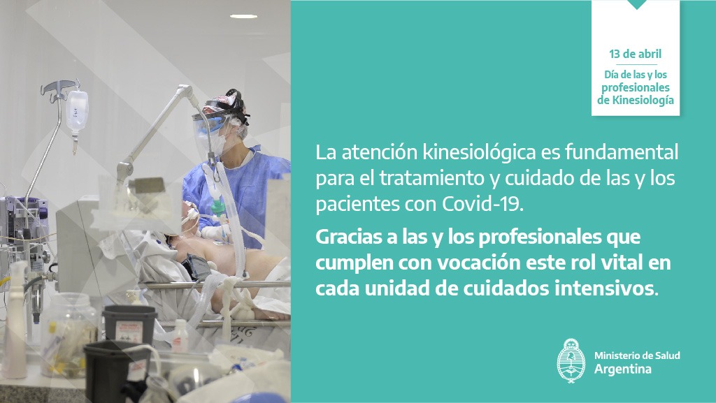 MinSalud_Ar's tweet photo. Las y los profesionales de Kinesiología son parte fundamental de los equipos de salud.

Además, desarrollan un papel muy importante en el tratamiento y cuidado de las y los pacientes con Covid-19. https://t.co/m9bD80FE8e