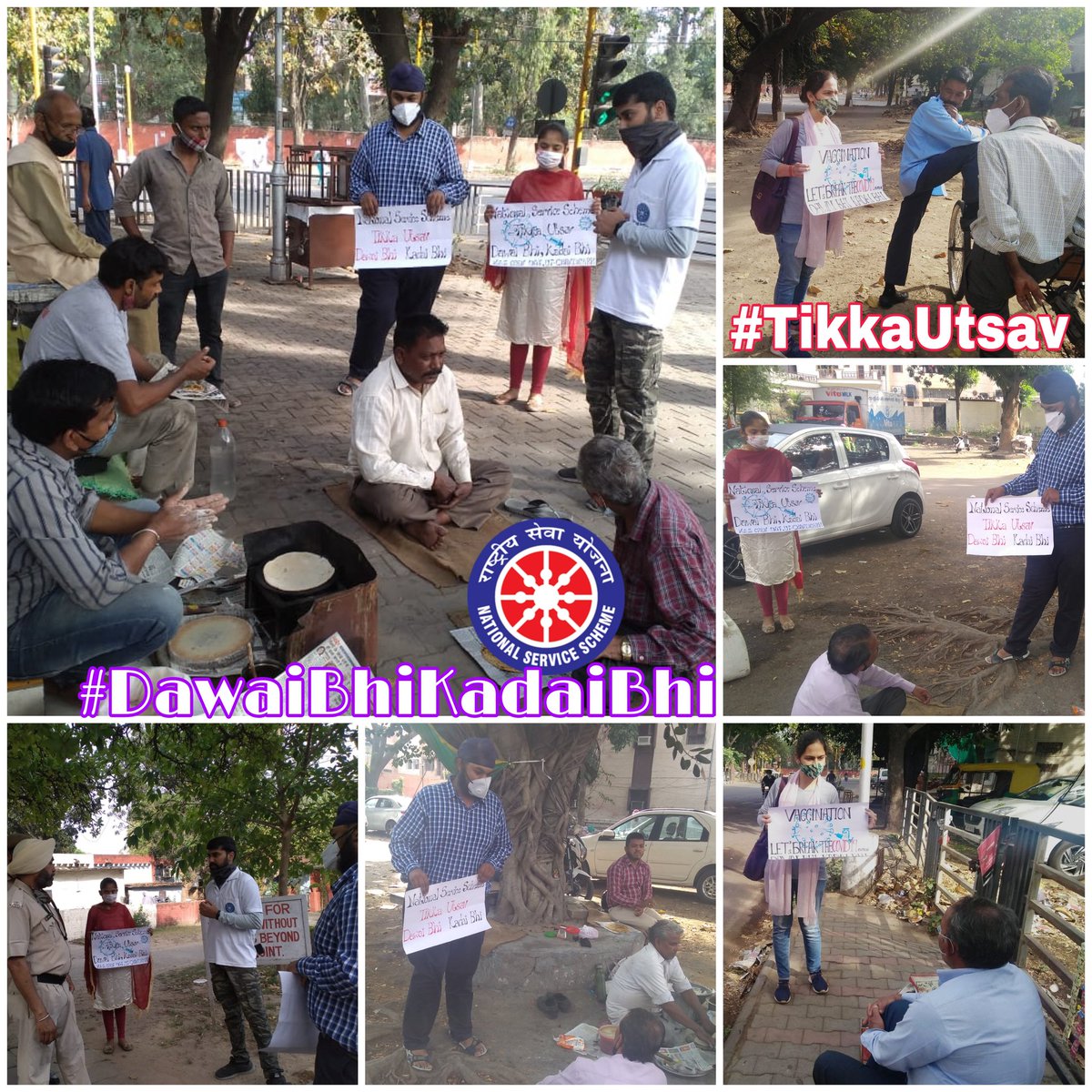 NSSOpenUnit's tweet image. ℕ𝕆𝕋 𝕄𝔼, 𝔹𝕌𝕋 𝕐𝕆𝕌
#NSSbuddies for community outreach campaign on awareness of #VaccinationProcess as on 13.04.2021 for #TikkaUtsav at Mohali, Sector 14 and 15, Chandigarh.
#DawaiBhiKadaiBhi 🇮🇳