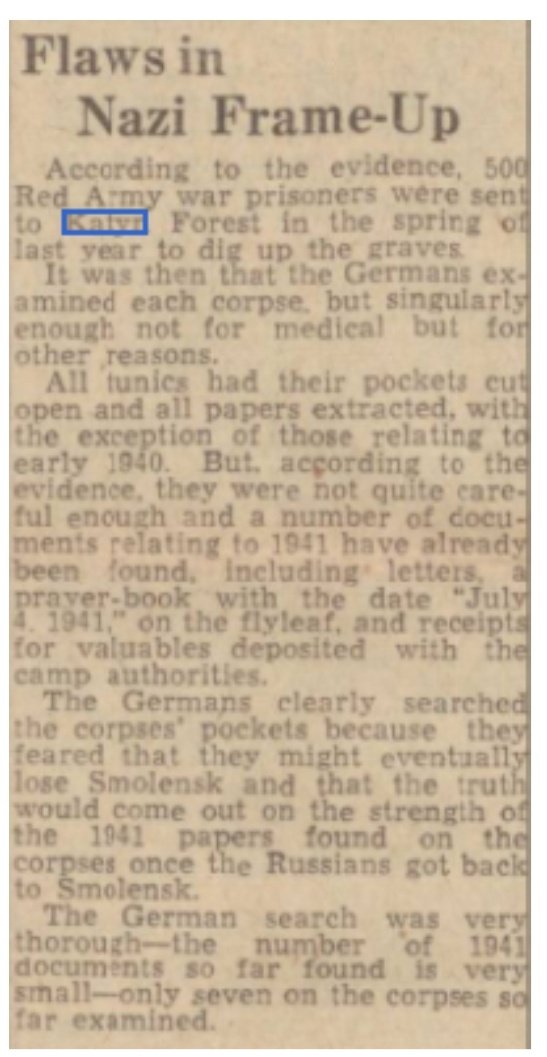 The Aberdeen Press and Journal on full 'useful idiot' duty re #KatynMassacre - January 1944.

Britain's failure to support the Polish government-in-exile over Katyń, and Yalta, represented an irrevocable breakdown in the relationship between Britain and the exiled Poles.