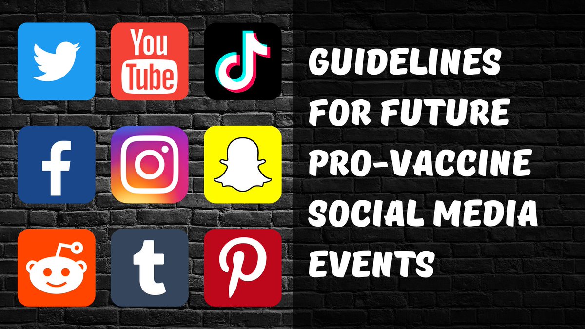 Guidelines for future pro-vaccine social media events use best practices for risk communication leverage partnerships to increase reach maximize inclusivity of pro-vaccine advocates generate list of suggested tweets before event train participants in responses6/7