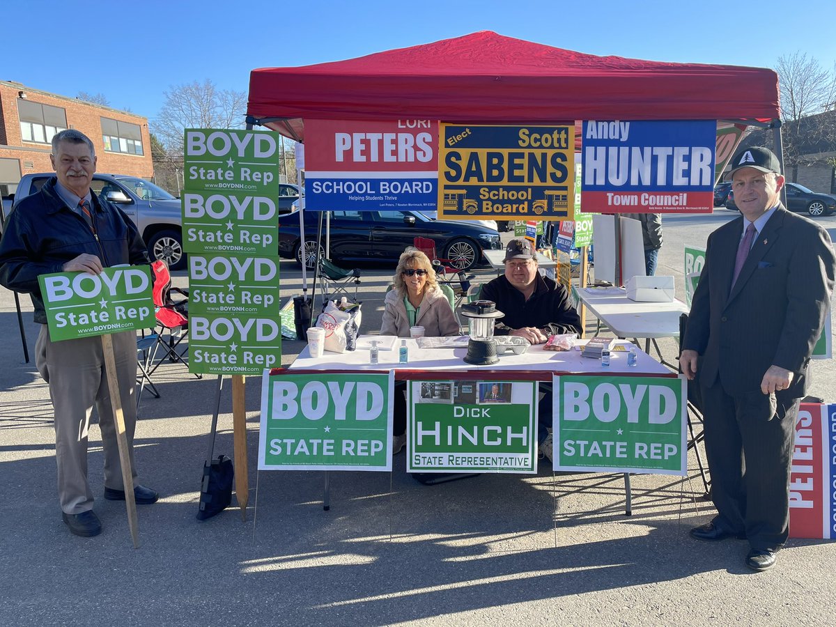 NHGOP's tweet photo. Merrimack voters are ready to send Bill Boyd to the State House!
Polls are open until 7 PM. Get out and vote for @BillBoydIII! He will put Merrimack First and protect the New Hampshire Advantage. #nhpolitics https://t.co/HiyGXTKSMj