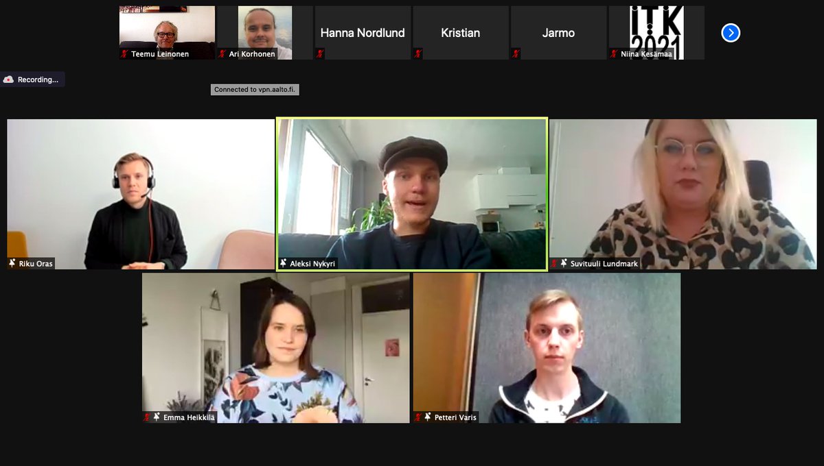 teemul's tweet image. Opiskelijapaneeli: Opiskelijoiden hyvinvointi ja etäopiskelu 

Tällä otoksella uskallan sanoa, että ei meillä kuulkaas ole Suomessa mitään hätää. Meillä on aivan uskomattoman fiksuja opiskelijoita. Ottakaa valta.
#ITK2021 #ITK30v #virtuaaliITK