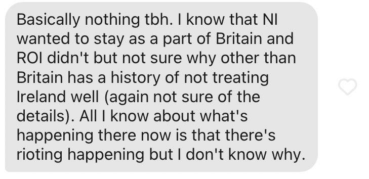 ‘Britain has a history of not treating Ireland well’ is one way of putting it