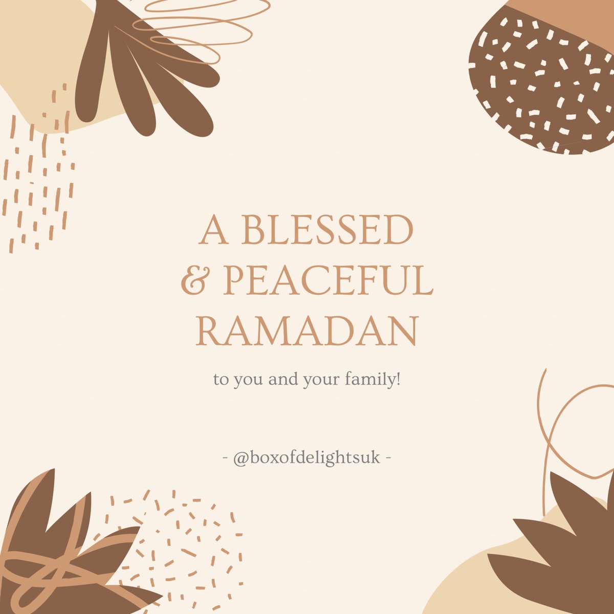 boxofdelightsuk's tweet photo. Ramadan Mubarak! Wish you all a productive, peaceful month. May we all be forgiven and may all our duas be answered.🤍 https://t.co/9RA8lTLL2w