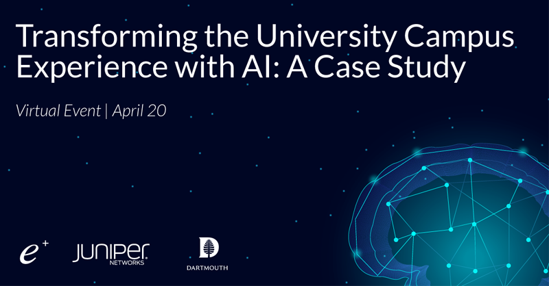 Using #AI, <a href="/Darmouth/">vickie</a> College was able to completely transform their university campus experience. <a href="/ePlus/">۟</a>  partnered with @JuniperNetworks to help make it happen.

Want to know how? Join us on April 20.

brighttalk.com/webcast/17931/…