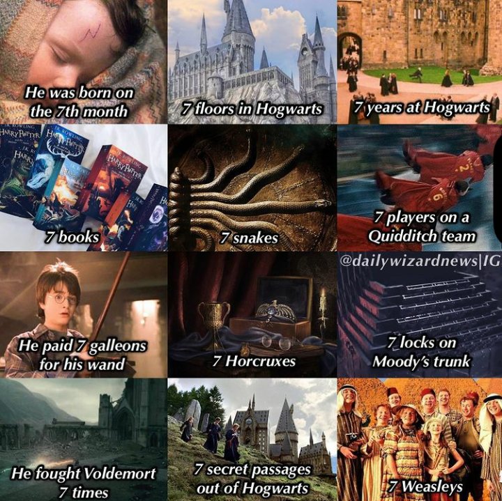 Harry Potter Serisinde ki 7'nin gizemini işte bu fotoğrafta görüyoruz 😮