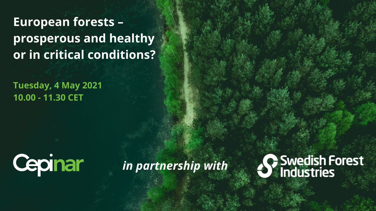 cepi_paper's tweet image. 📢Join @CEPI_Paper and @SweForestInd for a frank and fact-based discussion on the current state of European forests and the multiple roles that forests can play to achieve the #EUGreenDeal objectives 🌳

Watch here rebrand.ly/euforests on 4 May ✔️

#EUforests