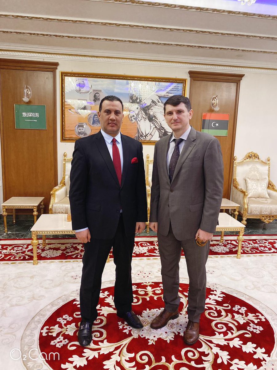 RusConsJeddah's tweet photo. استقبل في13 أبريل القنصل العام لروسيا في جدة يوسف أباكاروف مع  القنصل العام الليبي عبد القادر علي الهمالي. وبحث الجانبين الوضع الحالي في ليبيا و حولها. وشدد يوسف أباكاروف على التزام روسيا الراسخ بتحقيق سلام شامل في ليبيا وفقا للإطار القانوني الدولي. https://t.co/vtxjkIz5mZ