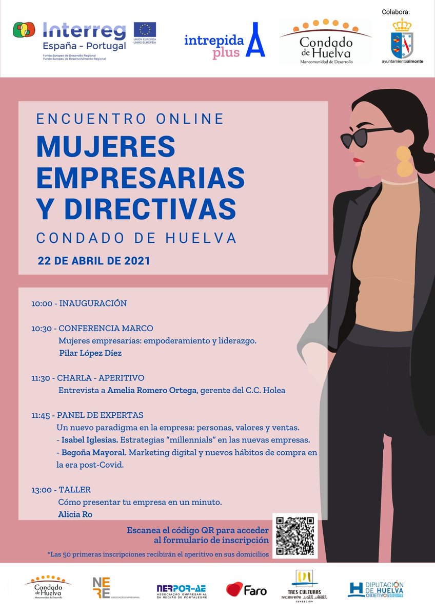 ¿Te inscribiste ya en nuestro encuentro de #mujeres empresarias y directivas #INTREPIDAPLUS? Te esperamos el próximo día 22 de abril para hablar de liderazgo, empoderamiento, marketing digital y ¡mucho más! Apúntate en cutt.ly/rcFuAZH