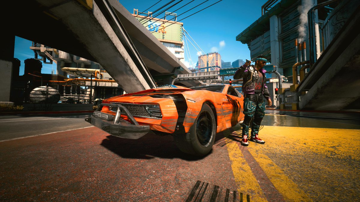 gaming_timtim's tweet photo. Bought new wheels......5 mins later #PS5Share, #Cyberpunk2077 https://t.co/6njLlj6cCz