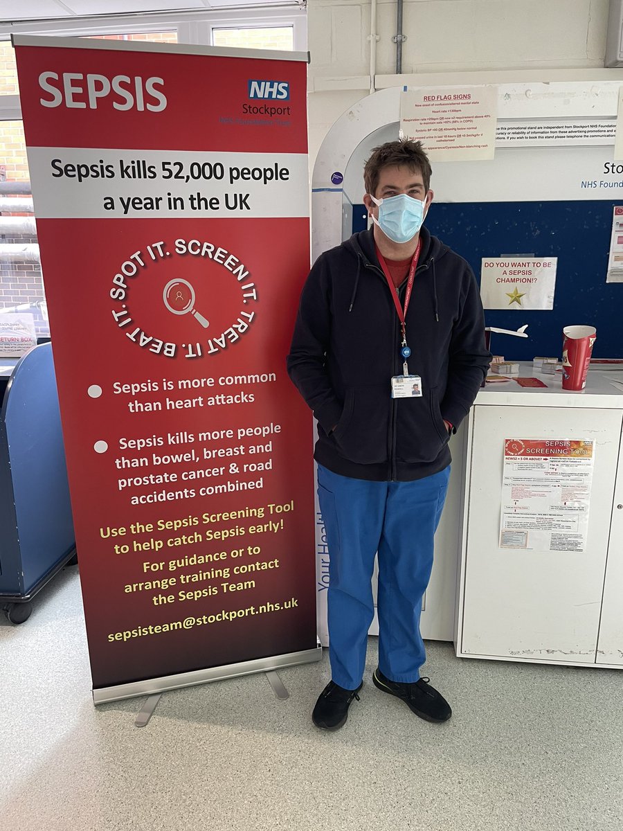 SepsisTeam's tweet photo. Clinical Director of the Emergency Department supporting raising awareness for sepsis #sepsisawarenessweek #thinksepsis #sepsis6 #ptsafety @sdhrendell @ED_SteppingHill @JoMartin007 @wendy1oakes @Nursey_sarah72 https://t.co/agkwO7gdyz