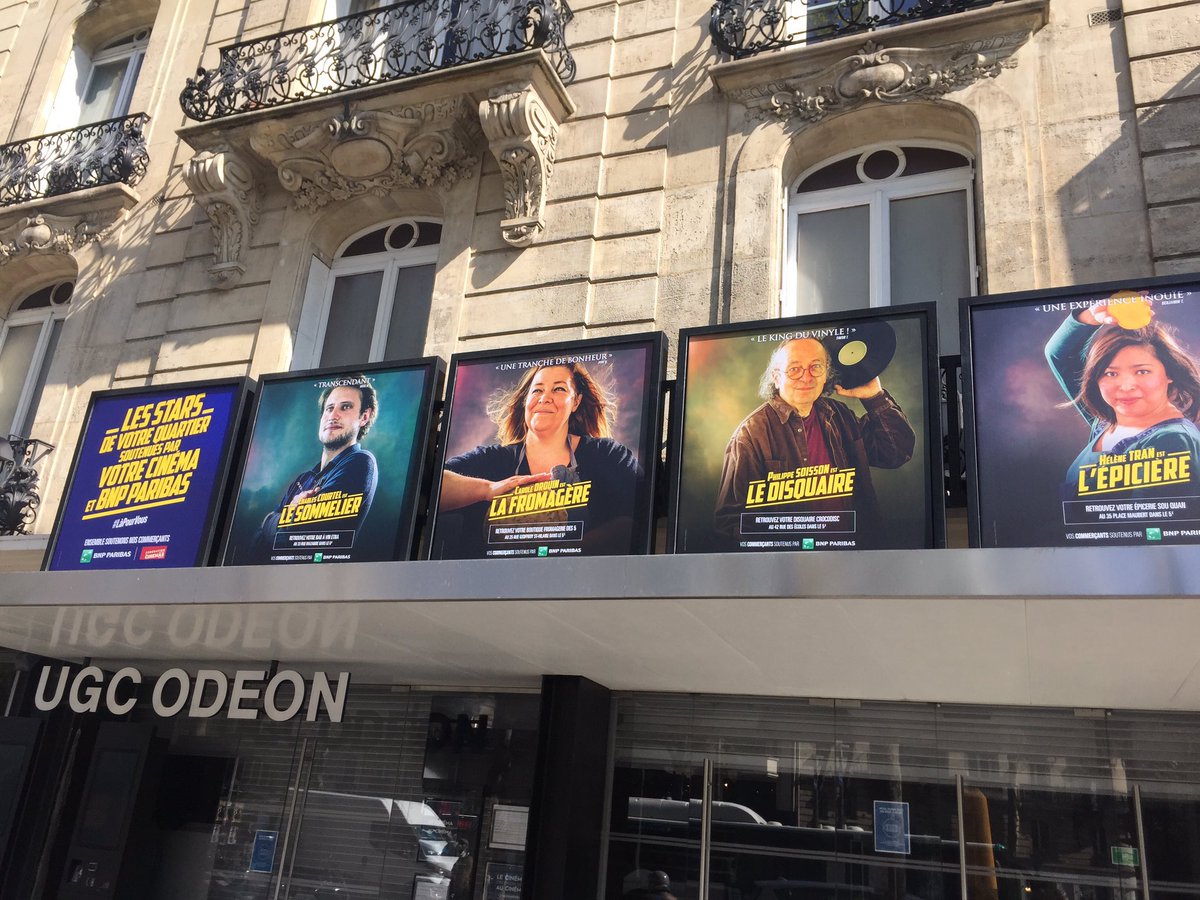 Nos commerçants de proximité en haut de l’affiche ! 🎬
Depuis quelques jours <a href="/BNPParibas/">BNP Paribas Group</a> met à l’honneur les stars de notre quotidien sur les façades de nos #cinemas de quartiers <a href="/UGCcinemas/">UGC</a> et <a href="/mk2/">mk2</a>. #LàPourVous