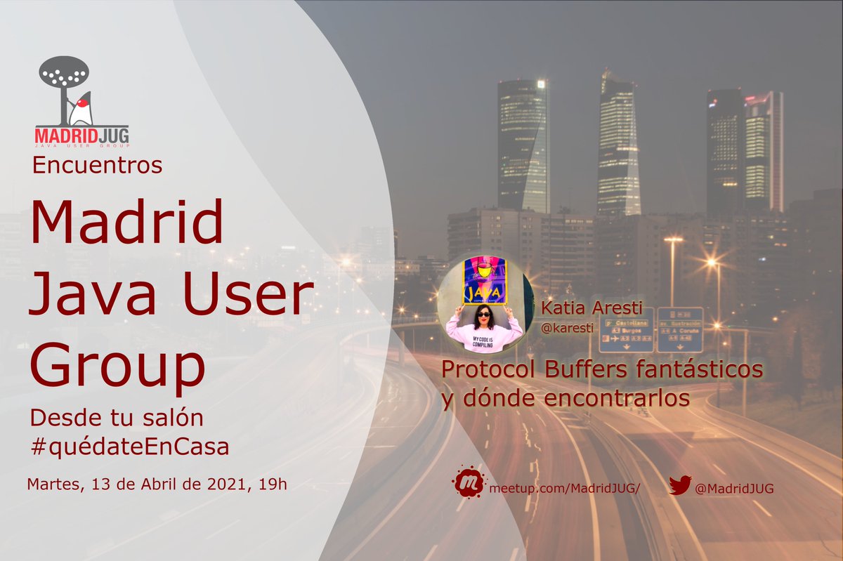 MadridJUG's tweet image. Nos hace mucha ilusión tener hoy a @karesti como invitada, con quien hablaremos de serialización y que nos descubrirá #ProtocolBuffers y las ventajas de usarlo. ¿aún no te has apuntado? ¿en serio?... ¡Aún estás a tiempo! meetup.com/MadridJUG/even…