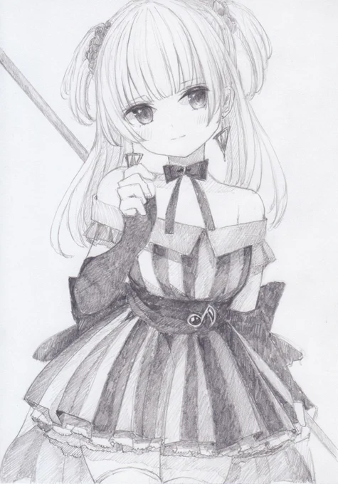 シャーペンで描きました。
もう一度、マギアレコードより水波レナです
#マギレコ 