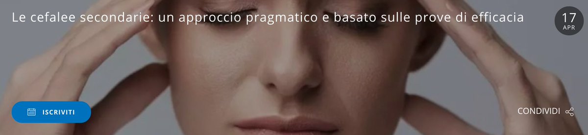 Classificare e discutere degli  interventi più appropriati, supportati da prove di efficacia, per gestire il paziente affetto da cefalea secondaria. 

tutto qui 👇👇👇
Affrettati, sabato alle 9.00 si parte!

💥 fisiobrain.com/evento/le-cefa…
