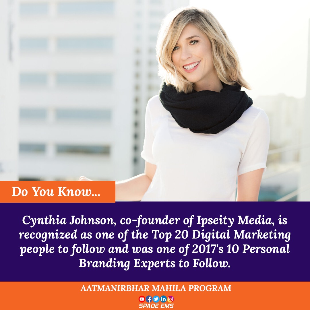 AatmaNirbharMa1's tweet photo. Cynthia Johnson is an American entrepreneur, marketing professional, search engine optimization specialist, social media influencer, author, and keynote speaker.
#spadeems #aatmanirbharmahila #doyouknow #womenempowerment #ipseity #media #brandingexpert #passion #businesstycoon https://t.co/l98harS5mL