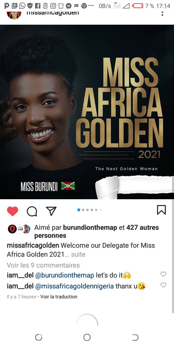 irambona_nova's tweet photo. #Miss "J'ai pas échoué ça a été le début de mon succès" propos de la finaliste de #MissBurundi2021 @liesse_delicia qui représentera le Burundi en Turquie pour #MissAfricaGolden2021.Le début de l'ère d'or.Sans doute qu'elle sera une digne ambassadrice.@ClaraKany @UwimanaDative2 https://t.co/NfHfJocpqk