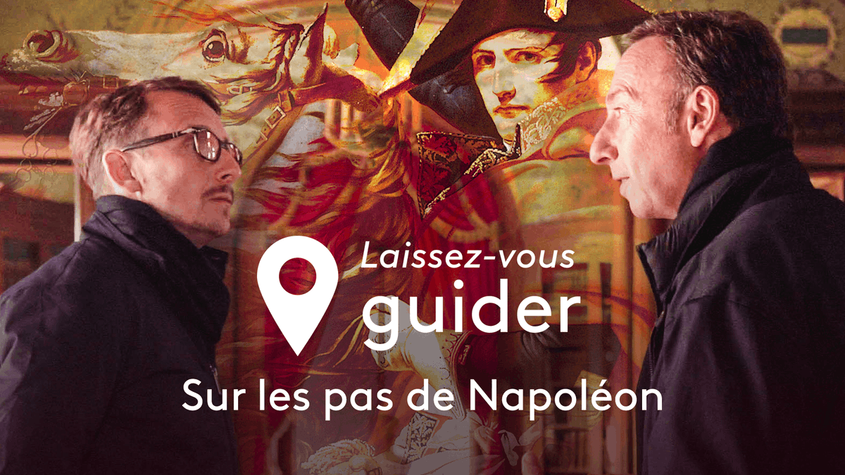 FranceTV's tweet photo. 🔴 Tout de suite : suivez nos deux guides préférés, dans les pas de Napoléon Bonaparte ! 
 
▶️ https://t.co/jv1IIP8X6X 

#LaissezVousGuider @bernstephane https://t.co/Xr09RwbUCq