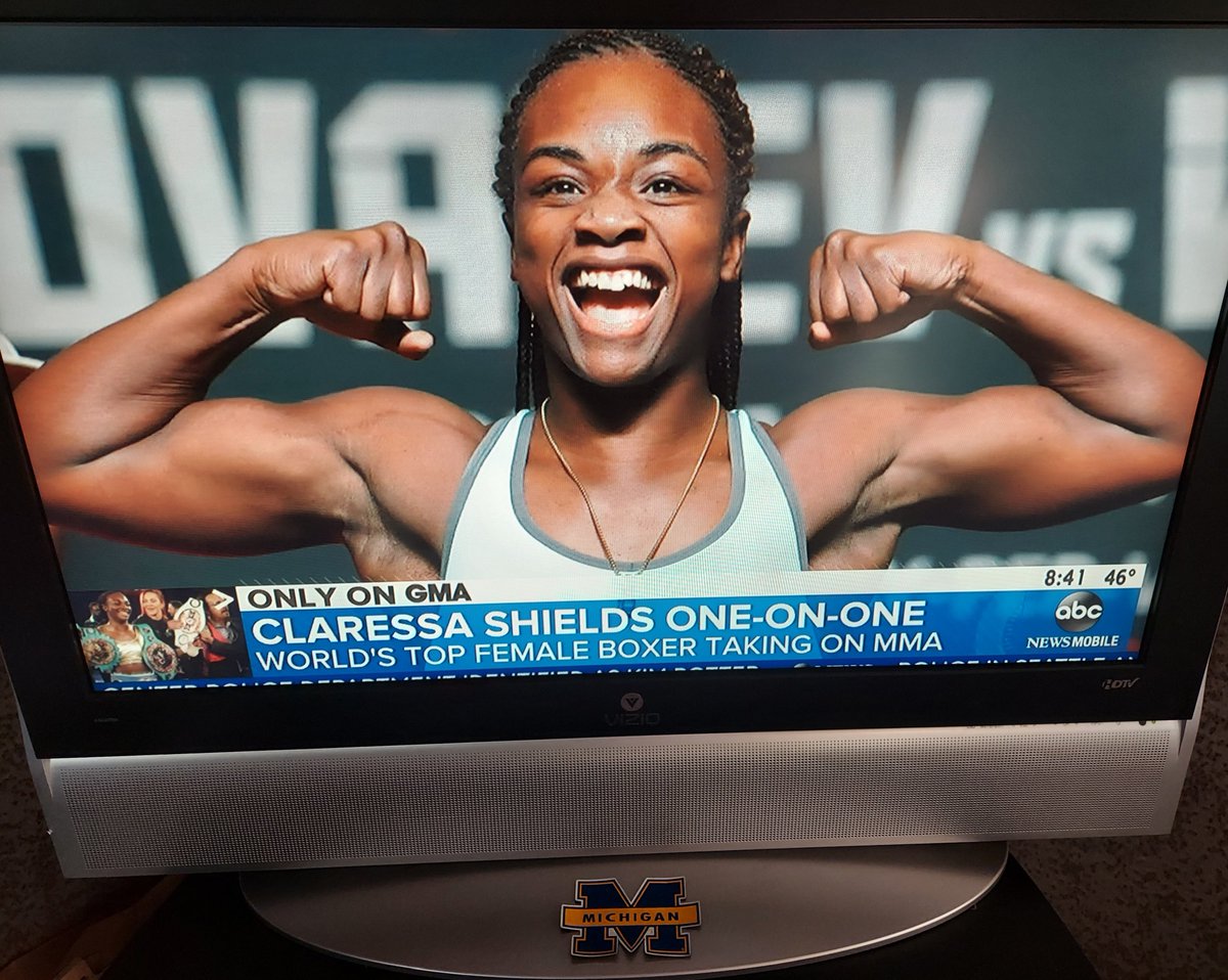 samriddle's tweet photo. "Just DoYou Boo!" So proud of my Sistah Flintstone #GoodMorningAmerica #TheChamp @Claressashields standing strong for women worldwide #MuchLoveRespect https://t.co/9OtzMfFta8