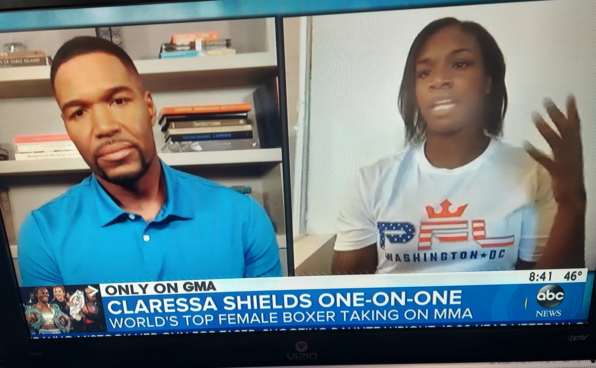 samriddle's tweet photo. "Just DoYou Boo!" So proud of my Sistah Flintstone #GoodMorningAmerica #TheChamp @Claressashields standing strong for women worldwide #MuchLoveRespect https://t.co/9OtzMfFta8