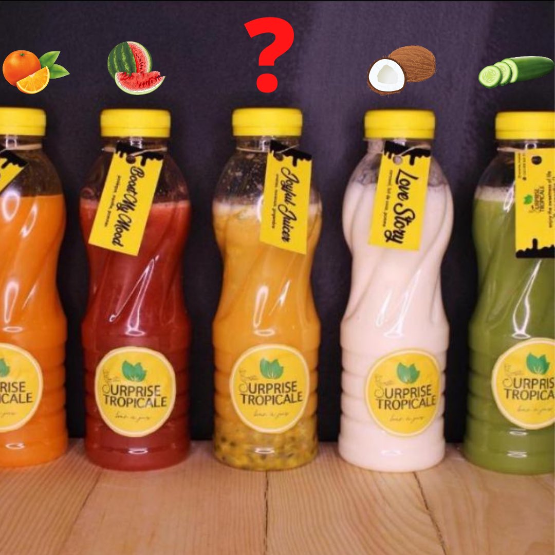 SurpriseTropic's tweet photo. Allons-y vite fait
Nous avons le jus d’orange🍊,de pastèque 🍉,de Coco 🥥 et concombre 🥒.
À votre avis quel smiley correspond au jus mystère?🍹
Et dites nous en commentaire quel est le fruit clé?
Commandez l’un de nos jus au +243858849700
#Stropicale#juice#fruit#Mardi#Drc#243🇨🇩 https://t.co/jNUPC1RVJ9