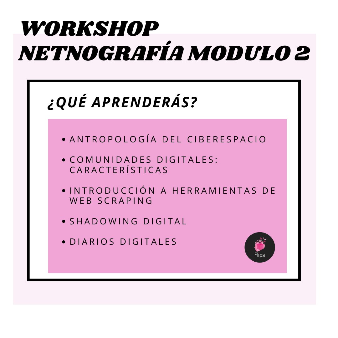 Llega el Workshop de #Netnografía Modulo 2 de Flipa - Antropología de Negocios - 10 Sesiones en vivo por zoom

¡Inscripciones abiertas!

Fechas:

Inversión: 120 USD
Hablemos en: (+57) 318 586 51 95

Conoces todos los Flipa workshops en: lnkd.in/gAA8dsz