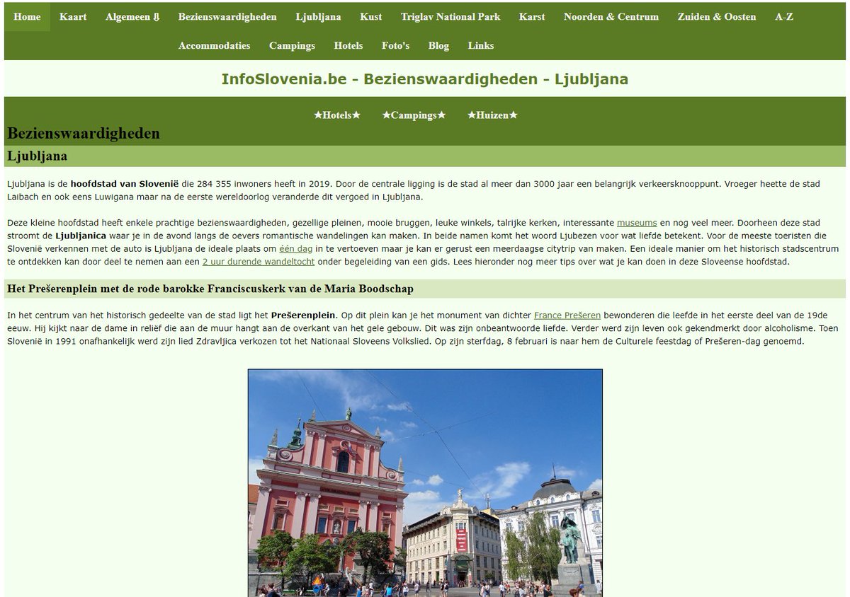 InfoSlovenia in een nieuw kleedje zie bv =>  infoslovenia.be/n/ljubljana  #ifeelsLOVEnia #Slovenia #slovenie #ljubljana