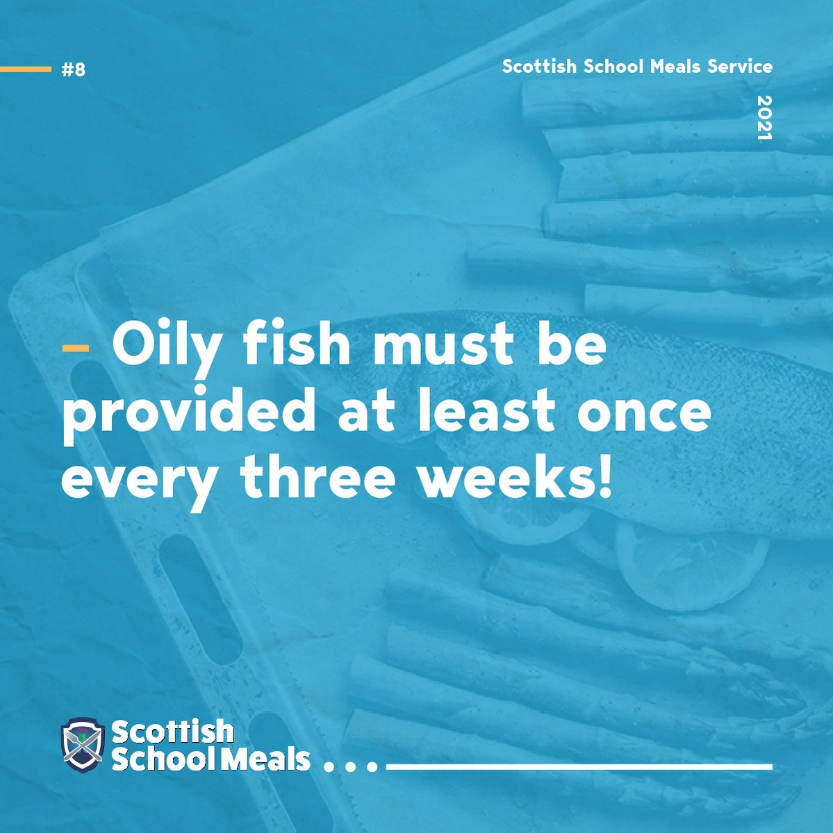 In Primary and secondary schools, oily fish be provided at least once every 3 weeks! 🐟🐟