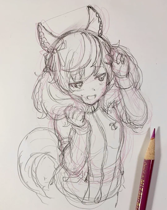 下描きです https://t.co/L3R1wSJgaW 