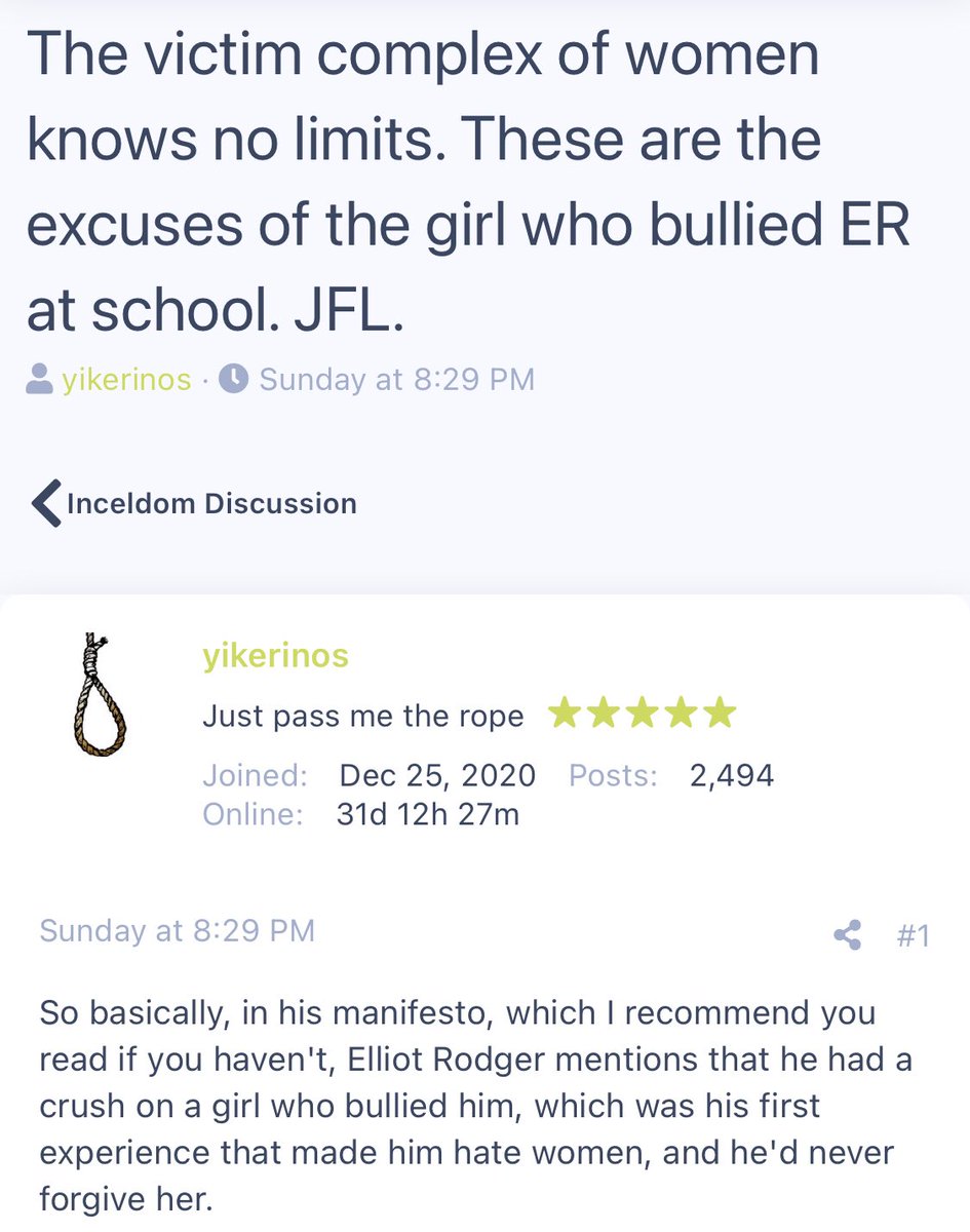 “These are the excuses of the girl who bullied Elliot Rodger”Excuse number 1: she was ten  #EXPELincels
