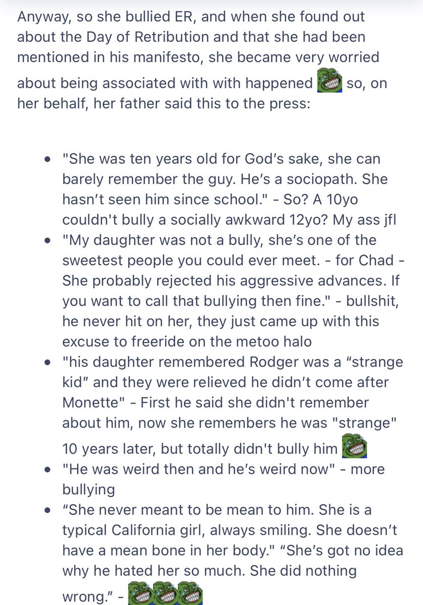 “These are the excuses of the girl who bullied Elliot Rodger”Excuse number 1: she was ten  #EXPELincels