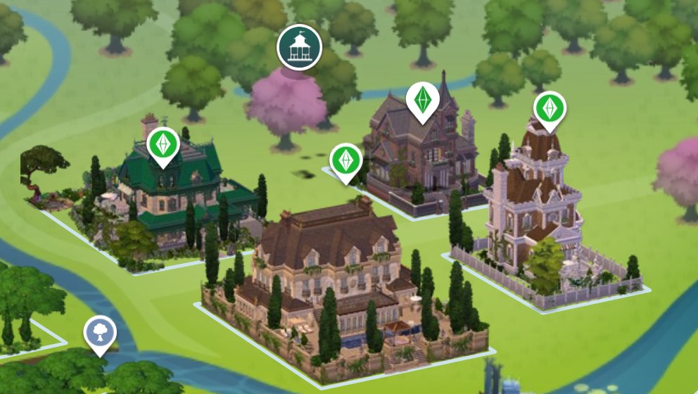 asimialex's tweet photo. I finished rebuilding the Pendula View neighborhood in Willow Creek: Grün Manor, Brick Manor, Maison Classique and Villa Ornate. All for download #TheSims4Gallery ID:alexasimi #TheSims4 #ShowUsYourBuilds #TheSimmersSquad #TS4 #TheSims @TheSims https://t.co/vhRVbxNy9f