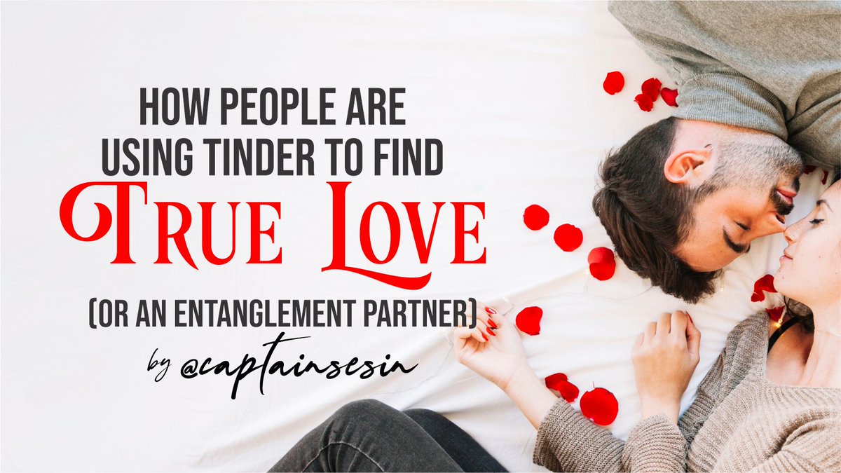 How people are using Tinder to find true love (or an entanglement partner)A lot of people still use tinder. Like it or not, it is one of the most optimized apps for finding love or a casual fling given how it focuses on selected areas.A thread 