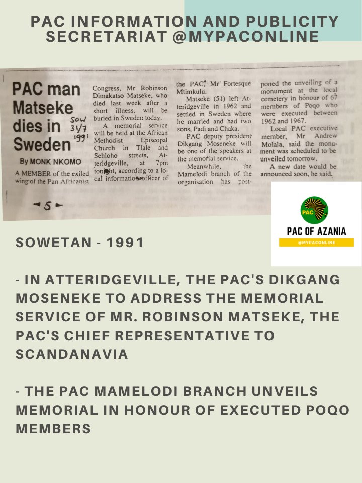 Pan Africanist Congress of Azania (PAC) (@mypaconline) on Twitter photo 