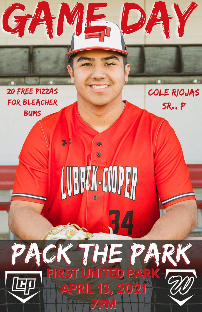 LCPbaseball's tweet photo. 🔴⚫️GAME DAY⚫️🔴
⚾️: @LCPbaseball
🆚: @WylieBaseball
🥊: District 4-5A (Game 10)
⌚️: 7:00p
🏟: FUP https://t.co/HQAL3CbTko