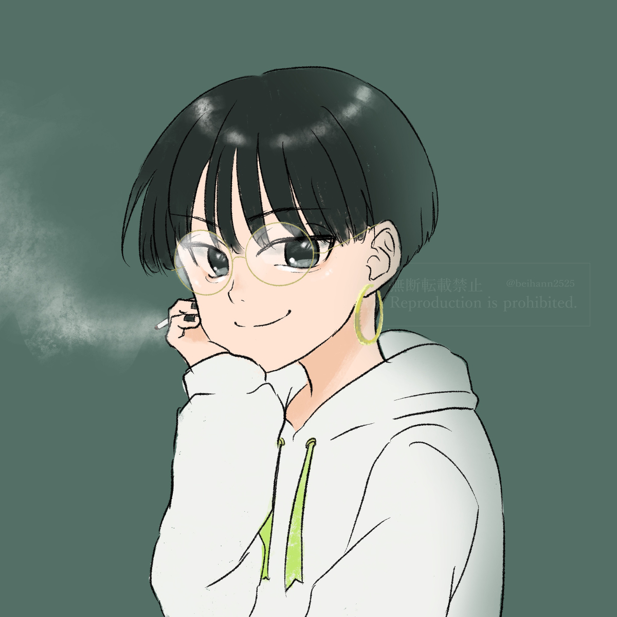 08ricefactory's tweet photo. 【創作】だれかさん #オリキャラ #08キャラ #創作 #オリジナル #中性 #ピアス #黒髪 #マッシュ #眼鏡 #タバコ https://t.co/6us4QFSjID https://t.co/cCBuHzZRno