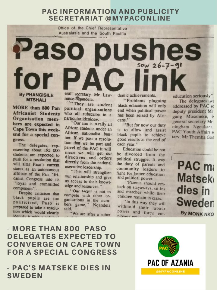 Pan Africanist Congress of Azania (PAC) tweet media