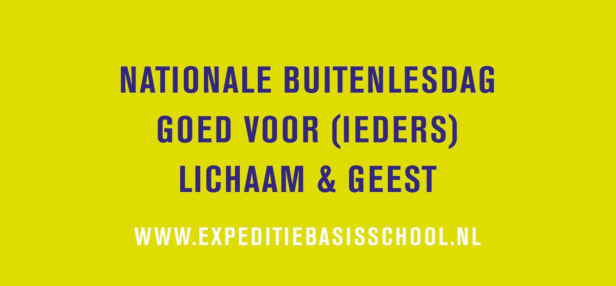 Mooi initiatief van <a href="/JantjeBeton/">Jantje Beton</a> <a href="/IVN/">Independent Voter</a> Natuureducatie 
#NationaleBuitenlesdag #Buitenles #Gezond #Schoolklimaat #Leerkrachten #Schoolkinderen
