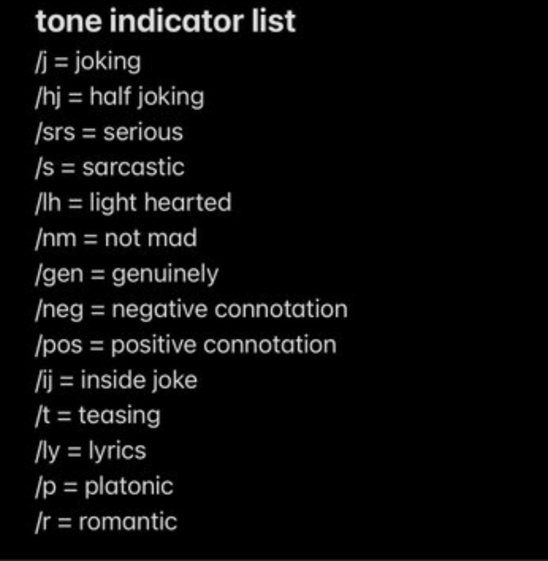 mer on Twitter "hey anitwt here’s a list of tone indicators!! pls practice using this