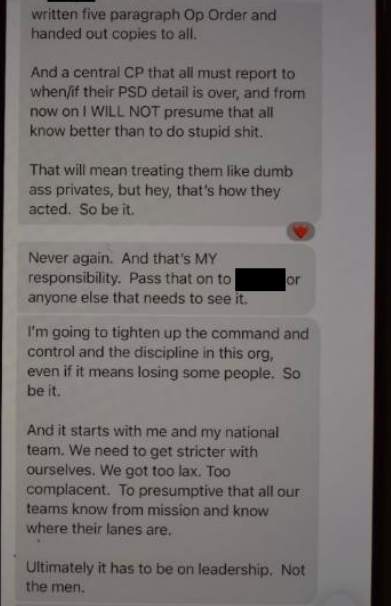 Perhaps most interesting is the exchange b/w Harrelson and Oath Keeper leader and founder Stewart Rhodes. Harrelson apologizes for poorly handling others under his command, and Rhodes responds: "I'm going to tighten up the command and control and the discipline in this org...