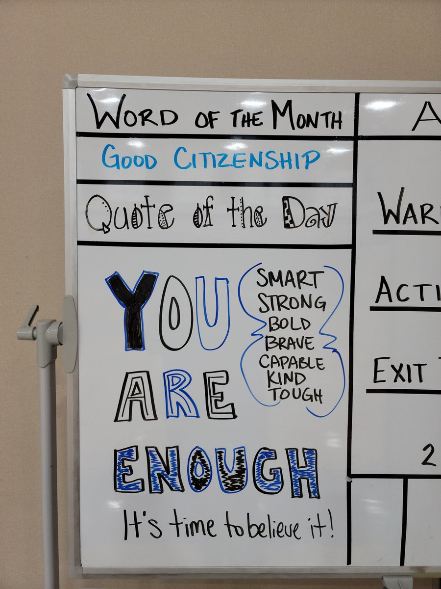 cheryllm980's tweet photo. PE Quote of the Day: growth mindset statements and affirmations...Thank you @Mrs_Dulock for the board inspiration today!! @RISgreatness #robinsonintermediate #RobinsonISD https://t.co/ZTaZVclhHh