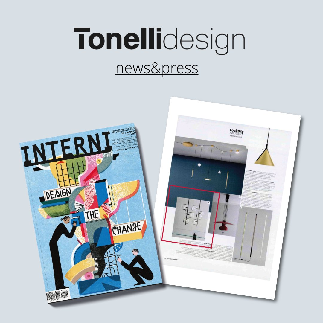 NEWS&amp;PRESS
Massimo Castagna's Hyperion lamp once again protagonist.

This time <a href="/INTERNIMagazine/">INTERNI Magazine</a> talks about it in April, dealing with the theme of "Design the change".

#tonellidesign #thenewmodernism #NewPress