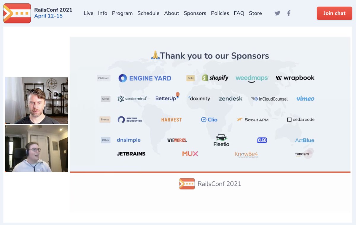 cedarcode's tweet image. #RailsConf2021 is starting! Always proud to support #RailsConf @railsconf
 👏 to all the sponsors!