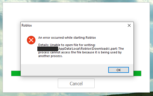 I received this error when I tried re-installijg the RobloxPlayer.exe  application. Reinstalling, rebooting my pc, running Roblox Studio, nothing  seems to work :/ : r/RobloxHelp