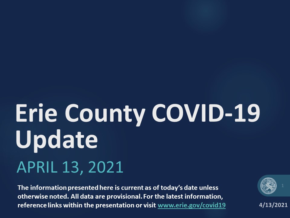 Erie County Department of Health 😷 on Twitter "Live video update for