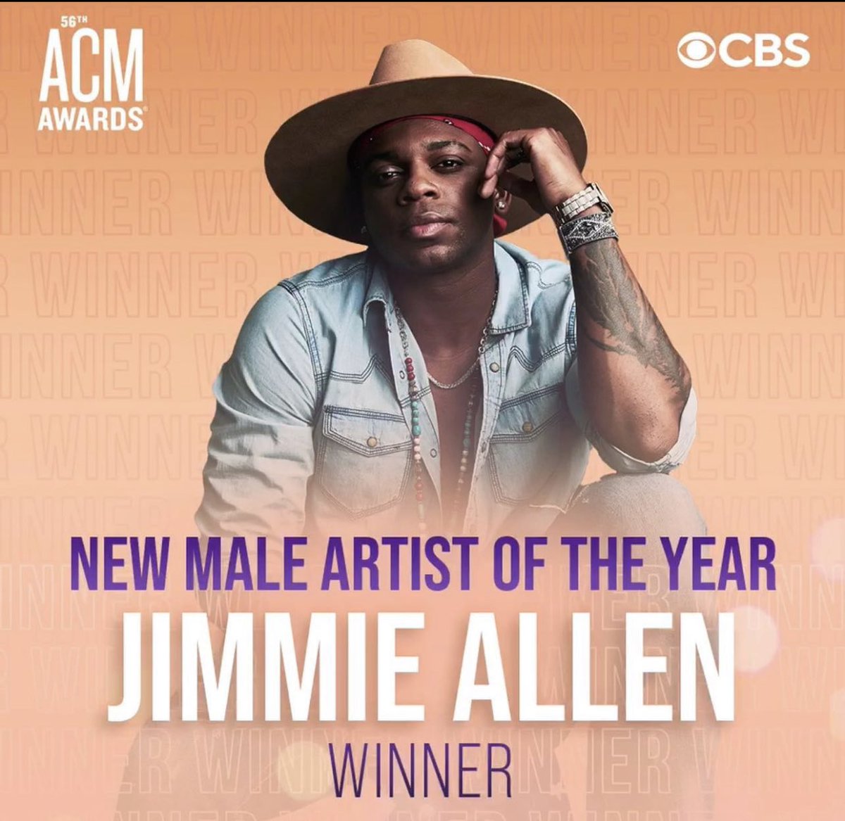 DuffysHope's tweet photo. We would like to congratulate a fellow Delawarean and Duffy’s Hope Supporter @JimmieAllen on his win as the New Male Artist of the Year! We know that there are many more great achievements to come for you! #ACM https://t.co/AyrKQiZwRu