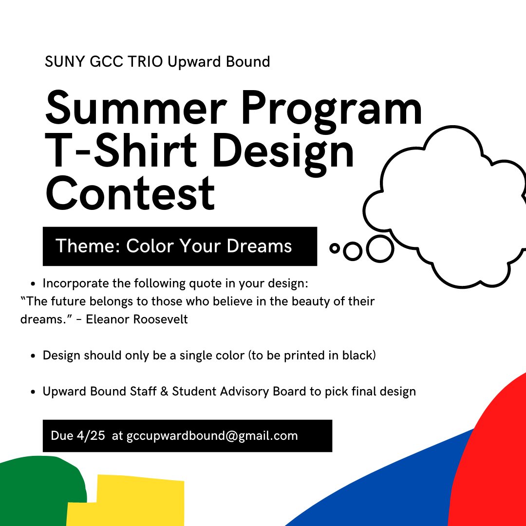 gcctrioub's tweet photo. Help us design our summer program t-shirt! https://t.co/RWRKKmghbs